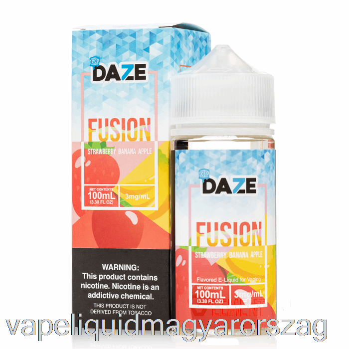 Jeges Eper Banán Alma - 7 Daze Fúzió - 100 Ml 3 Mg Vape E Cigi